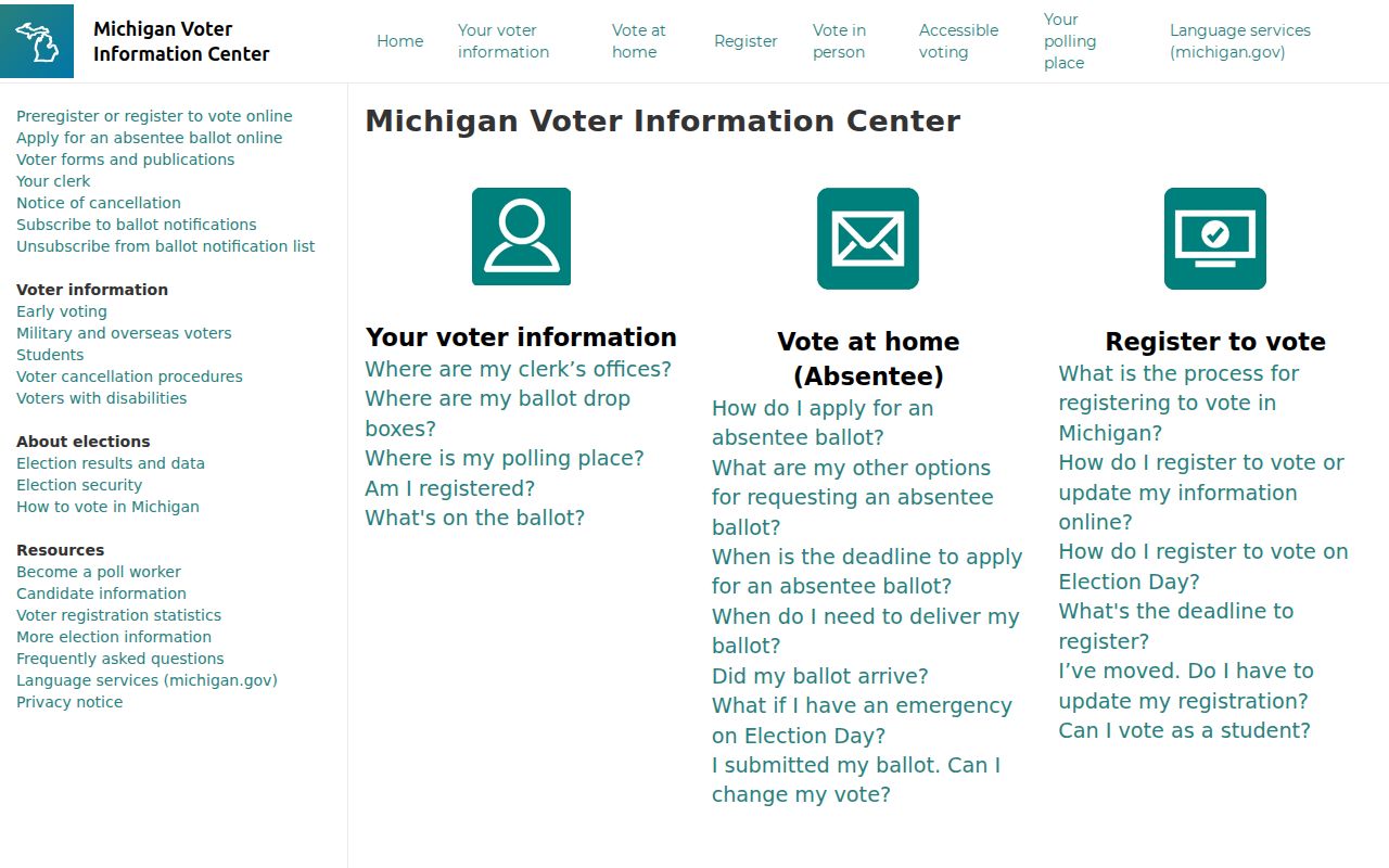 Van Buren Township residents directory Michigan Voter Information Center lookup