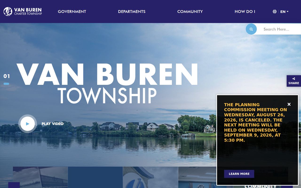 Van Buren Township residents directory official township service directory