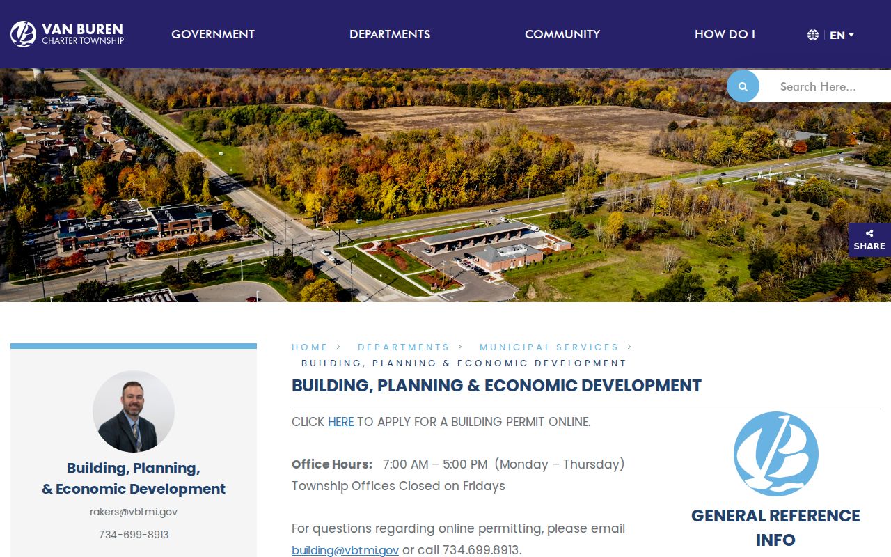 Van Buren Township neighbors subdivision planning and parcel context