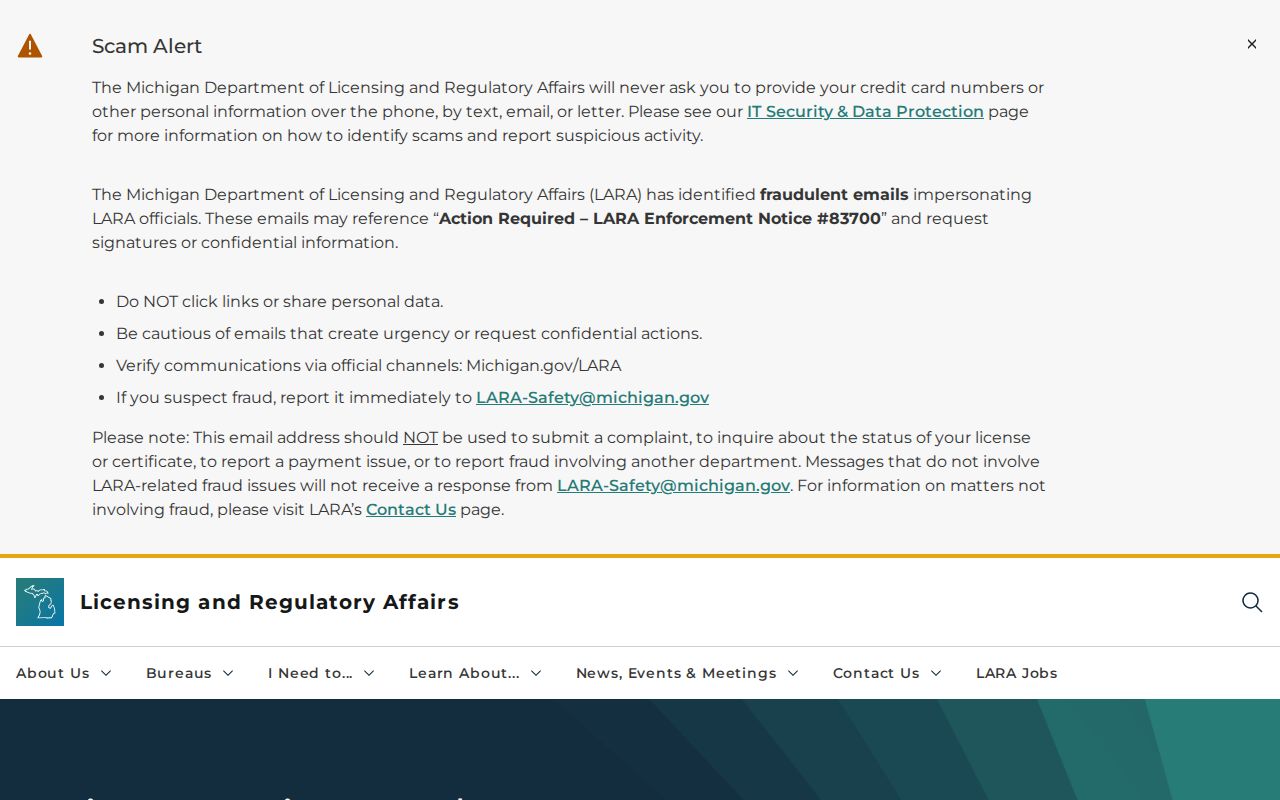 Van Buren Township resident lookup Michigan professional license reports